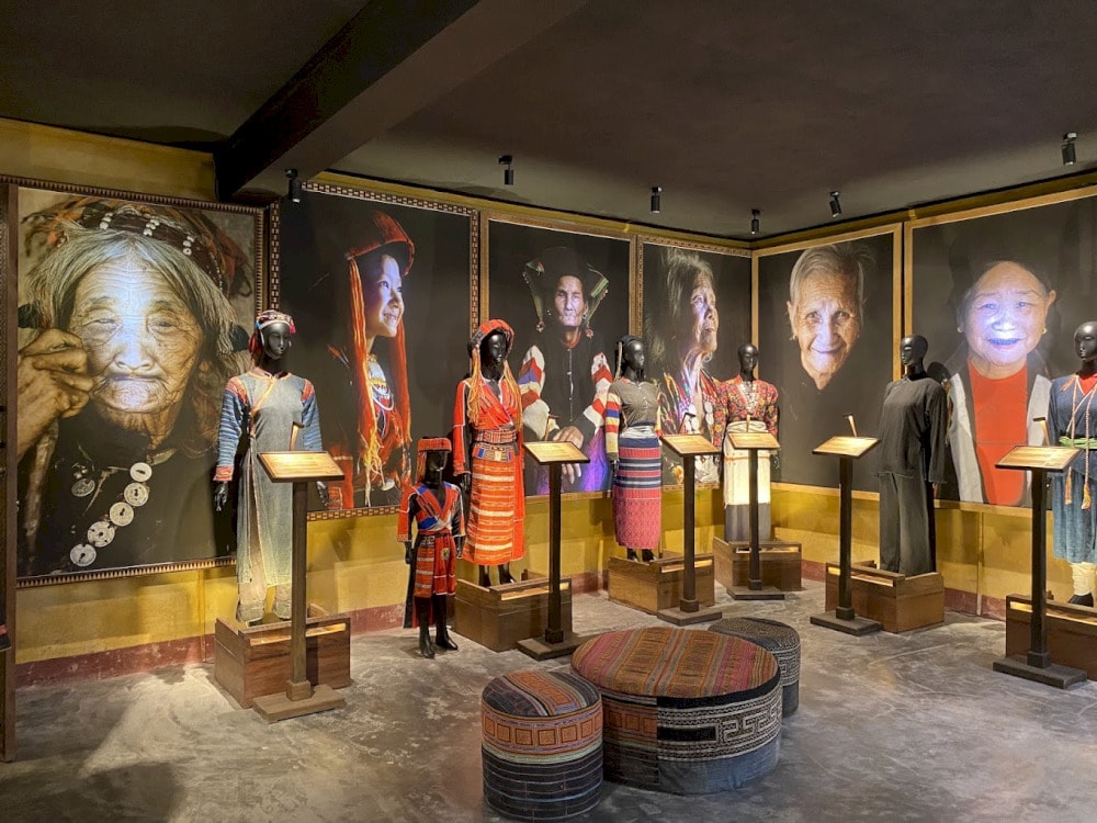 The exhibition space showcasing Vietnam's ethnic minorities